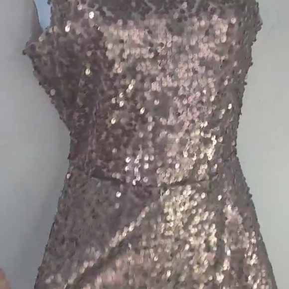 Love & Fire Glittering Sequin Skater Elegant Rose Dress - Picture 3 of 10